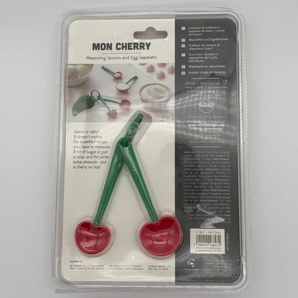 OTOTO Mon Cherry Measuring Spoons & Egg Separator - Picture 2 of 2